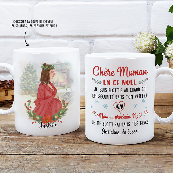 Cadeau personnalisé pour la future maman à être joyeux Mug de Noël avec  échographie, tasse de grossesse, cadeau de nouvelle maman, de la bosse,  cadeau de Noël de maman -  Canada