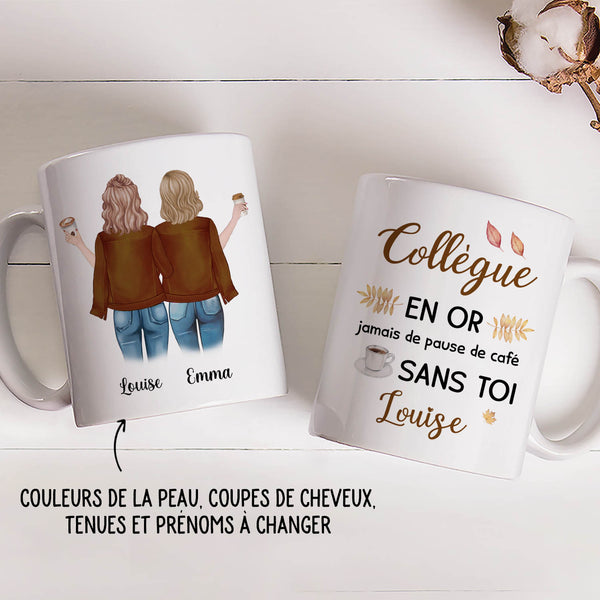 Mug Personnalisé - Jamais De Pause De Café Sans Toi - TESCADEAUX