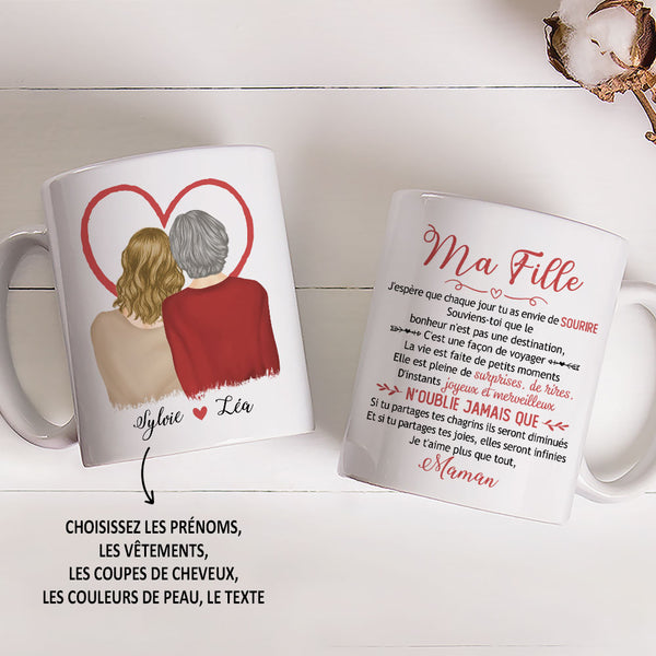 Mug / tasse cadeau Saint-Valentin pour femme - personnalisable : Préno