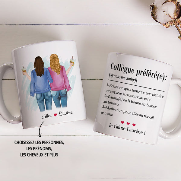 Mug Personnalisé - Collègue Préférée - TESCADEAUX