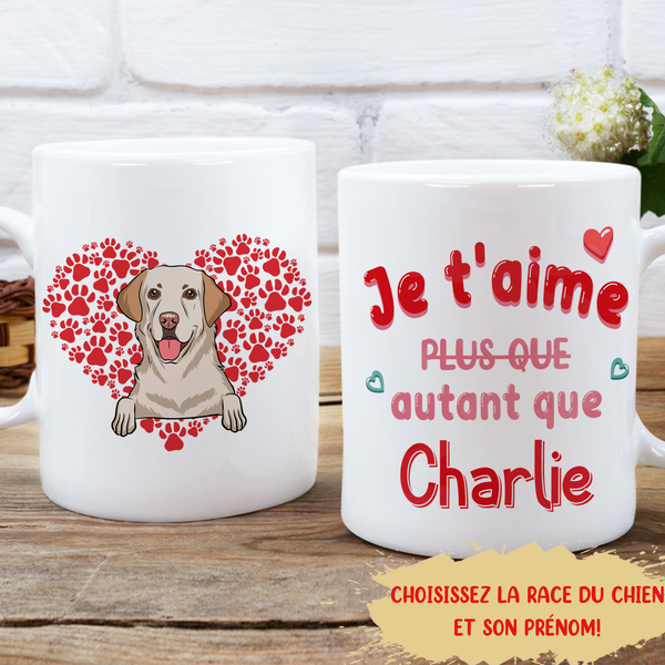 Mug et tasse personnalisés, Je t'aime plus que ma moto