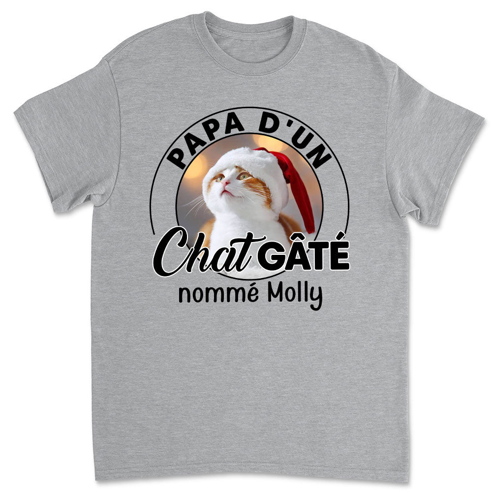 T-shirt Unisex Personnalisé - Chat Pourri Gâté Chibi Cartoon Photo Ver 2