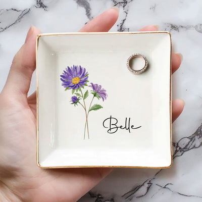 Coupelle À Bijoux Personnalisée - Les Amis Sont Des Fleurs Qui Ne Fanent Jamais