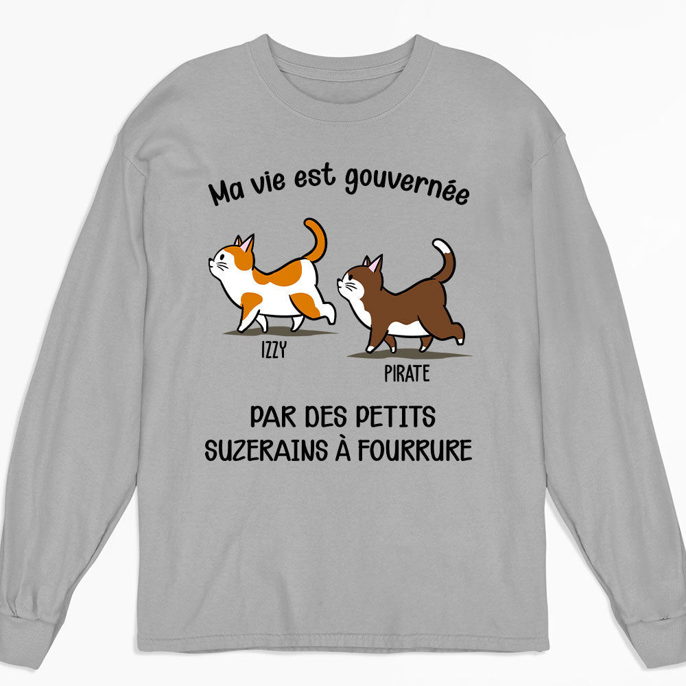T-Shirt Personnalisé Manches Longues - Ma Vie Est Gouvernée