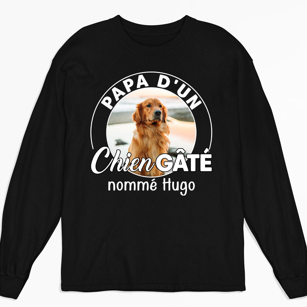 T-Shirt Personnalisé Manches Longues - Chien Pourri Gâté Chibi Cartoon Ver Photo 1