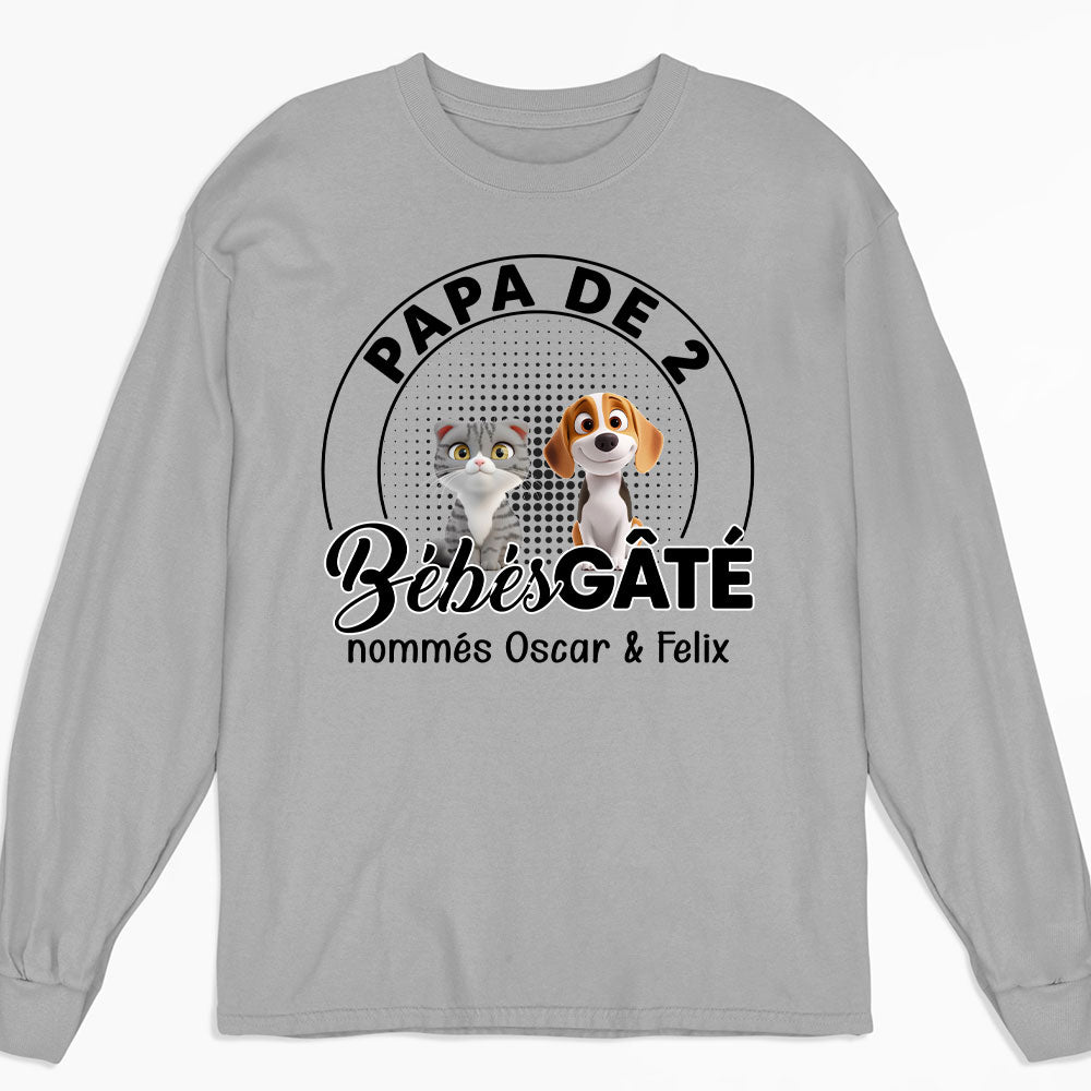 T-Shirt Personnalisé Manches Longues - Domestique Pourri Gâté Chibi Cartoon Ver 2