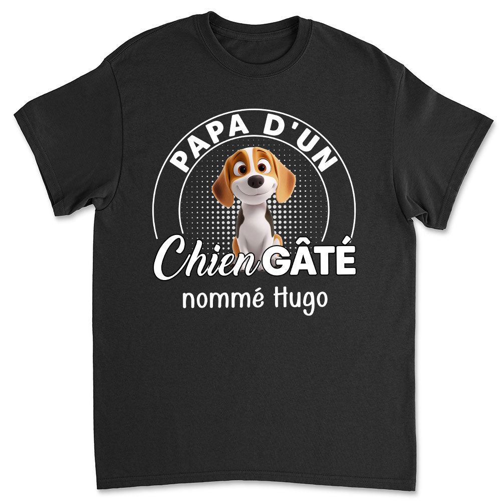 T-shirt Unisex Personnalisé - Chien Pourri Gâté Chibi Cartoon Ver 1