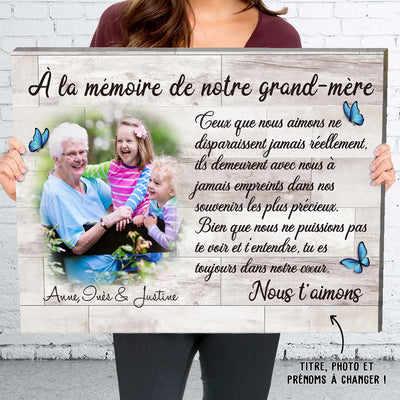 Toile Personnalisée - La Mémoire De Ma Maman