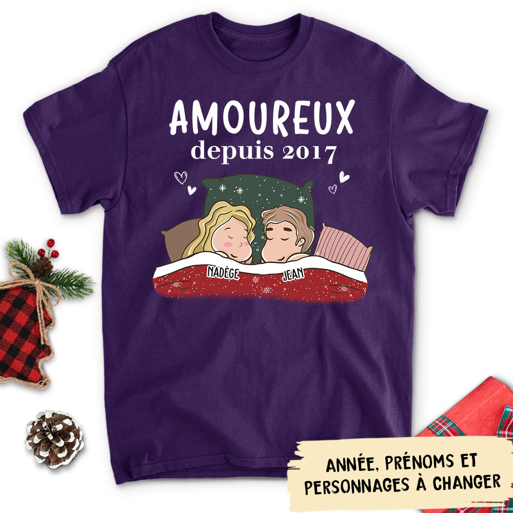 T-shirt Unisex Personnalisé - Amoureux/Amoureuse Depuis
