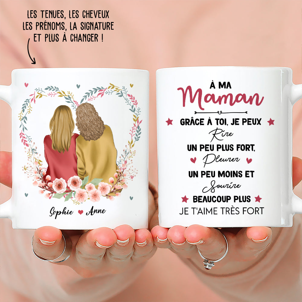 Tasse-Mug Maman Je t'Aime de Tout Mon Cœur- Idée Cadeau Maman Original  Anniversaire Fête de Mères Noël L'Esprit des Anges