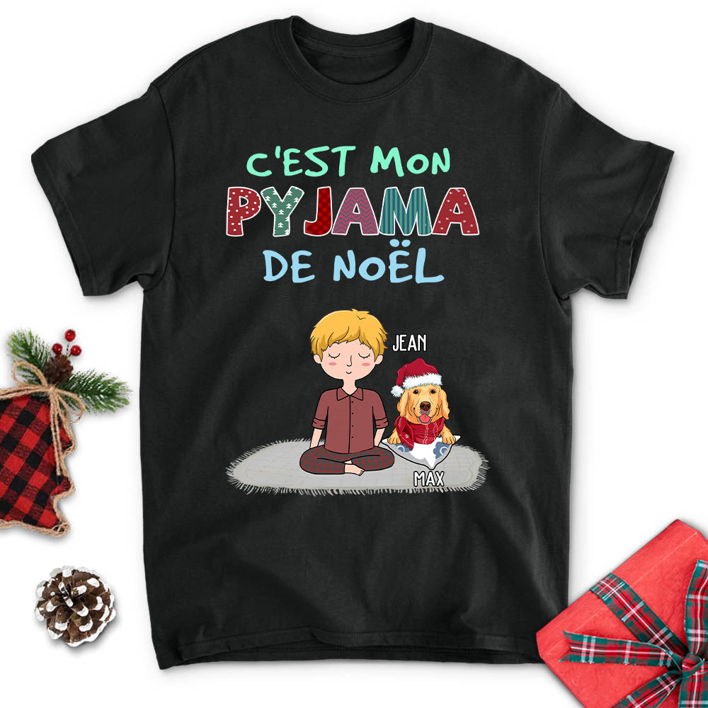 T-shirt Unisex Personnalisé - C‘Est Mon Pyjama De Noël