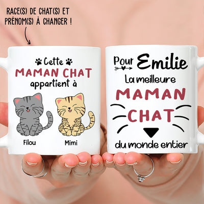 Mug Personnalisé - Cette Maman Chat Appartient À