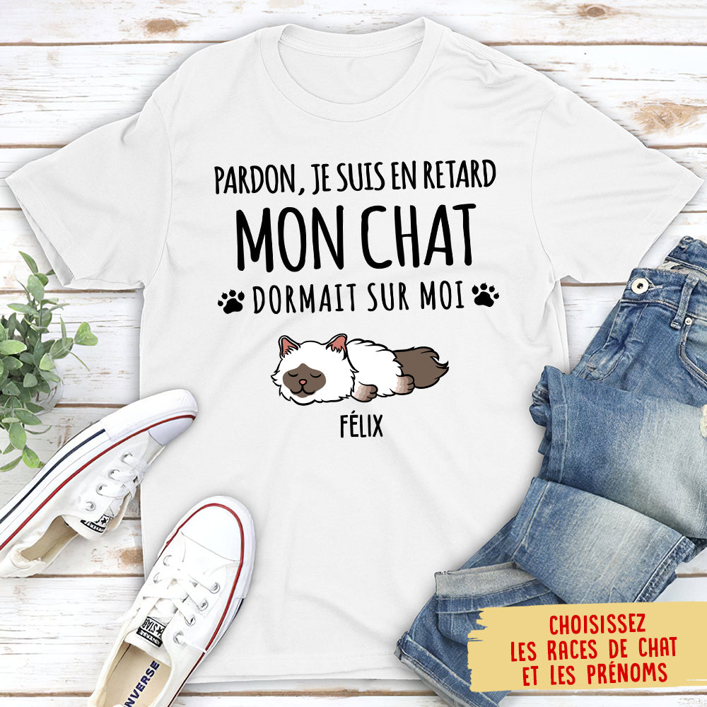 T-shirt Unisex Personnalisé - Pardon, Je Suis En Retard