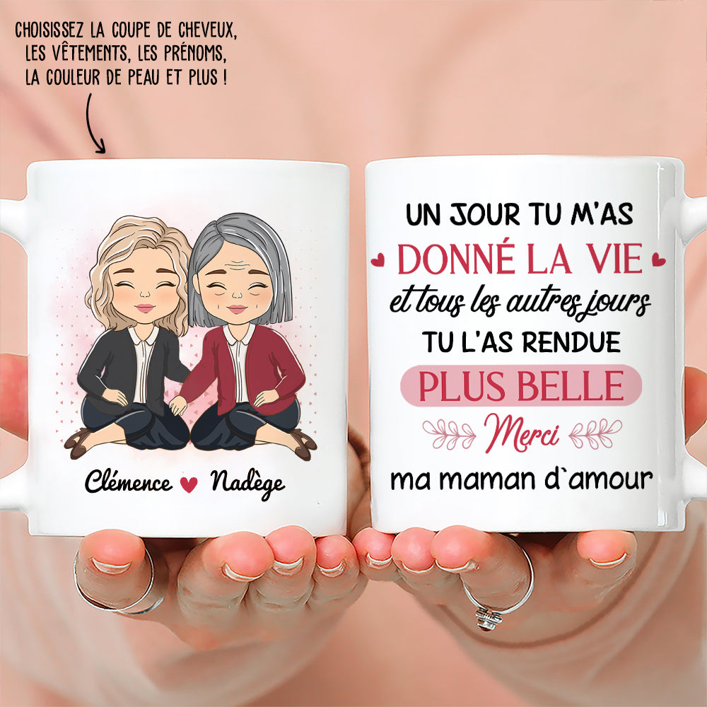 Mug Personnalisé - Un Jour Tu M‘as Donné La Vie