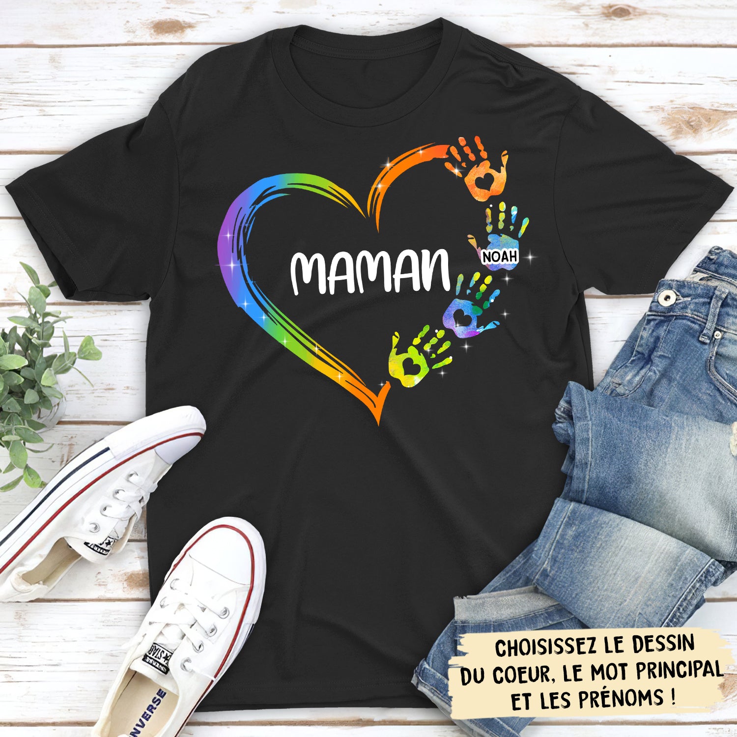T-shirt Unisex Personnalisé - La Famille De Mamie/Maman