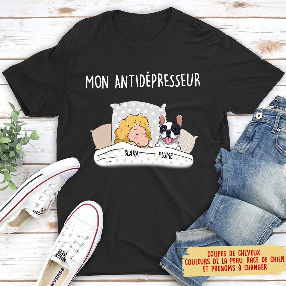T-shirt Unisex Personnalisé - Mon Antidépresseur
