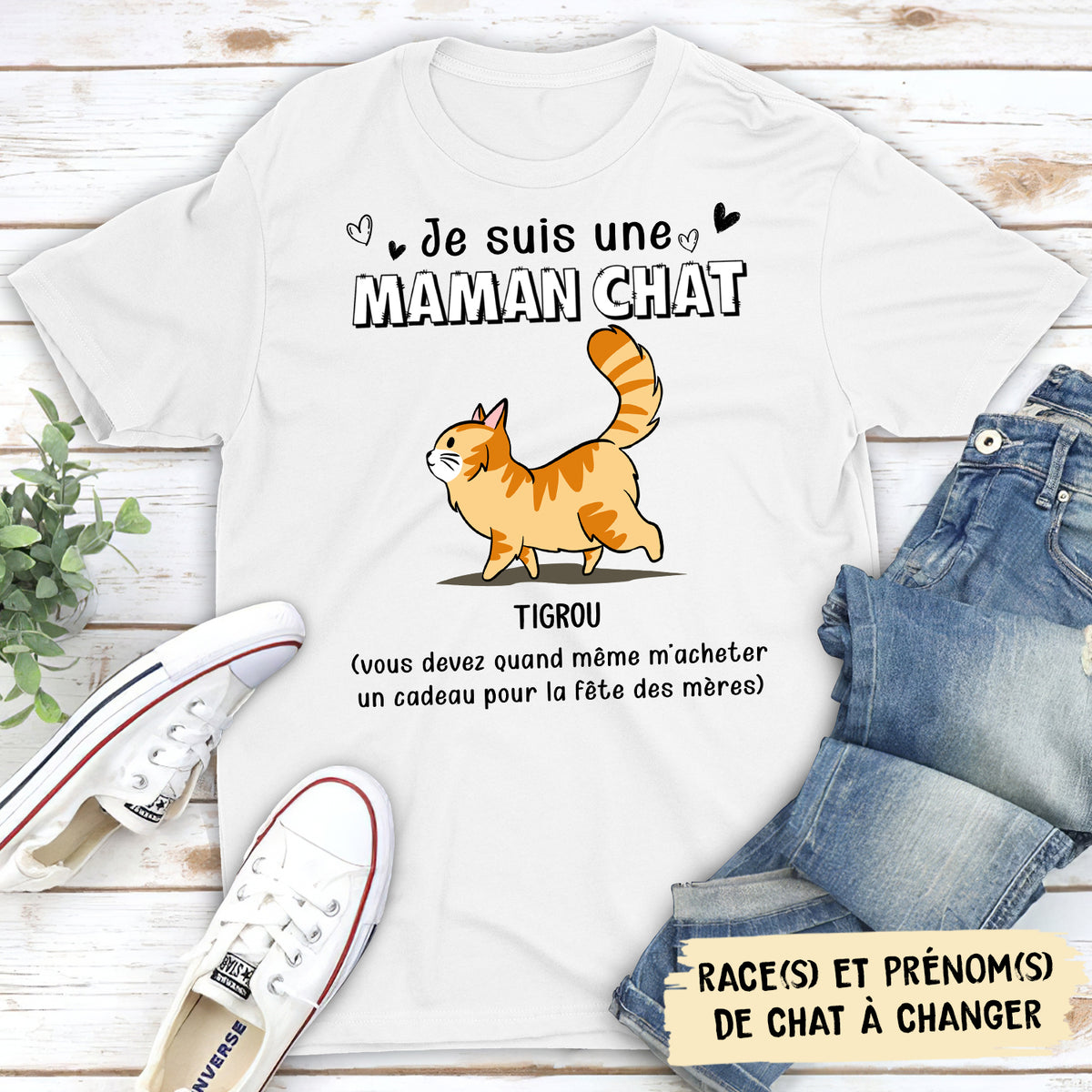 T-shirt Unisex Personnalisé - Cadeau Obligatoire Pour La Fête Des Mères