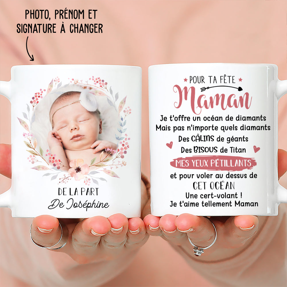 Mug Personnalisé - Pour Ta Fête Maman - TESCADEAUX