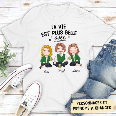 T-Shirt Personnalisé - La Vie Est Plus Belle Avec Mes Collègues