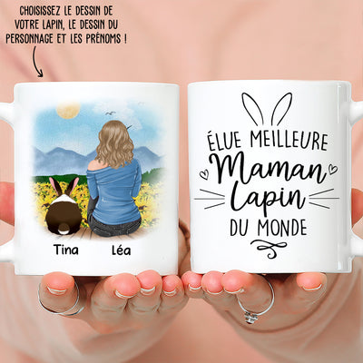 Mug Personnalisé - Élue Meilleure Maman Lapin