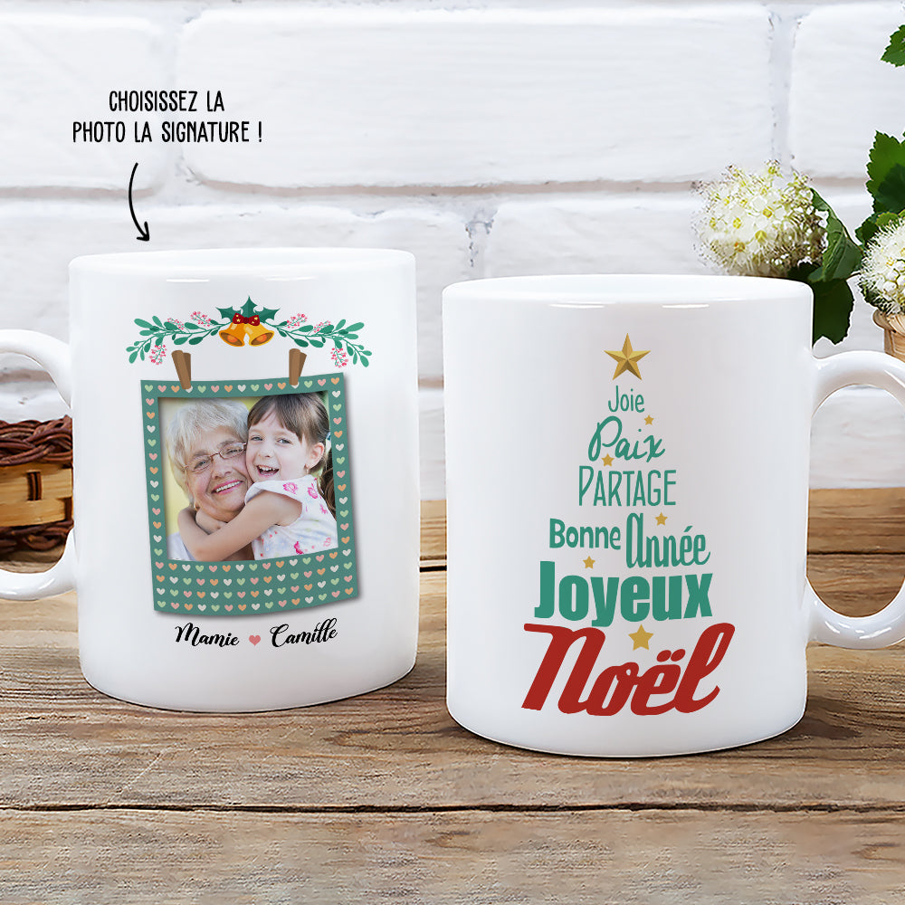 Mug Photo Personnalisé - Joyeux Noël