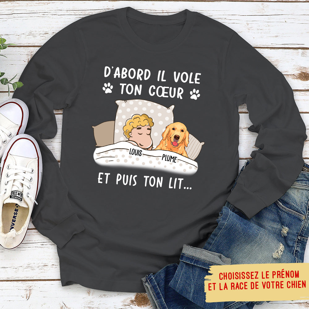 T-Shirt Personnalisé Manches Longues - Ton Coeur Puis Ton Lit