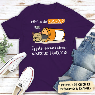 T-shirt Unisex Personnalisé - Pilule Bonheur - Version 2