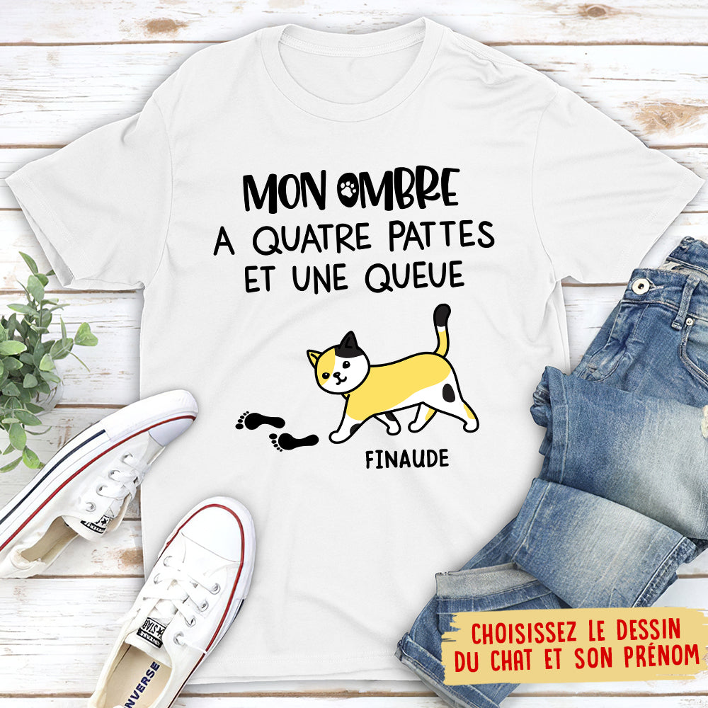 T-shirt Unisex Personnalisé - Mon Ombre A 4 Pattes