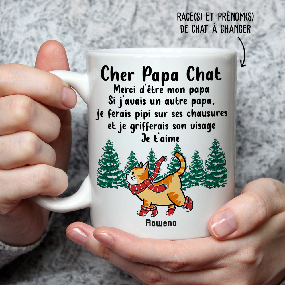 Mug Personnalisé - Cher Papa/Chère Maman Chat
