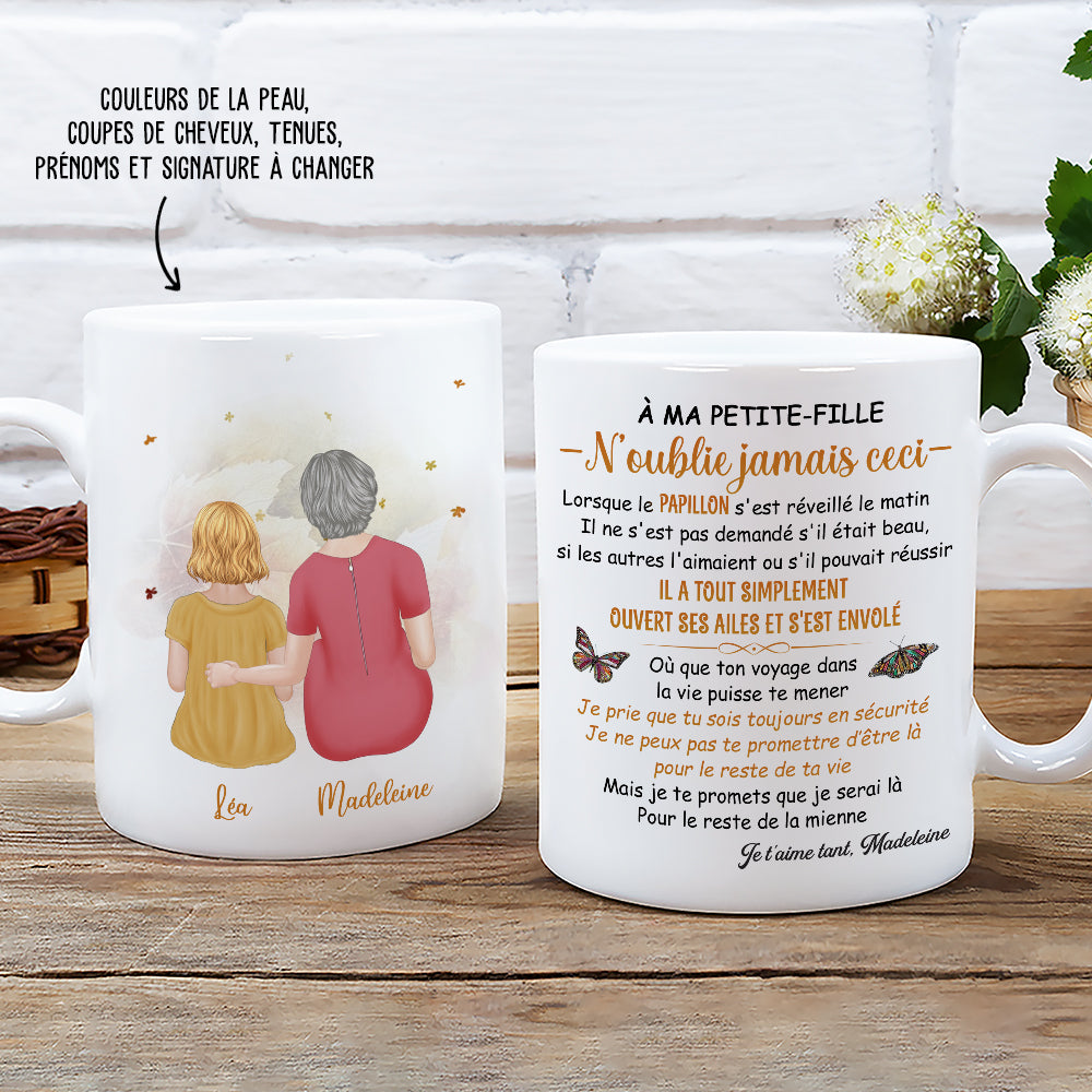 Mug Personnalisé - À Ma Petite Fille, Vis Comme Les Papillons