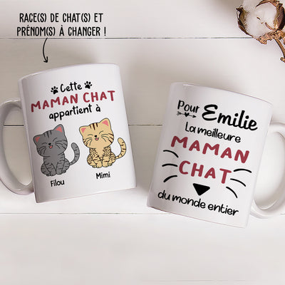 Mug Personnalisé - Cette Maman Chat Appartient À