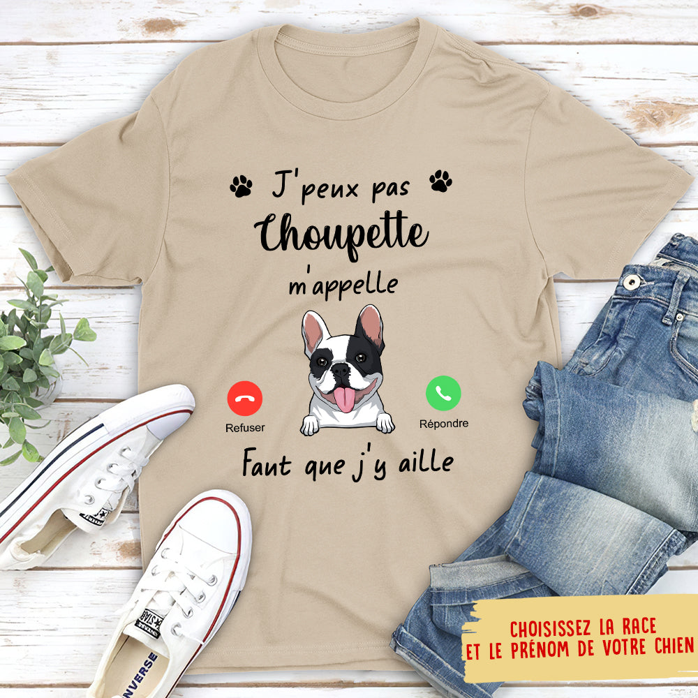 T-shirt Unisex Personnalisé - Mon Chien M‘Appelle