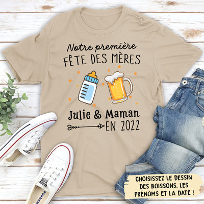 T-shirt Unisex Personnalisé - Notre Première Fête Des Mamans