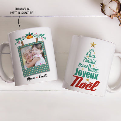 Mug Photo Personnalisé - Joyeux Noël