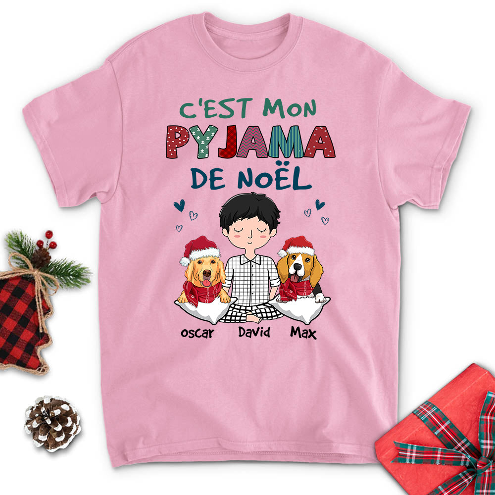 T-shirt Unisex Personnalisé - C‘Est Mon Pyjama De Noël - Version 2