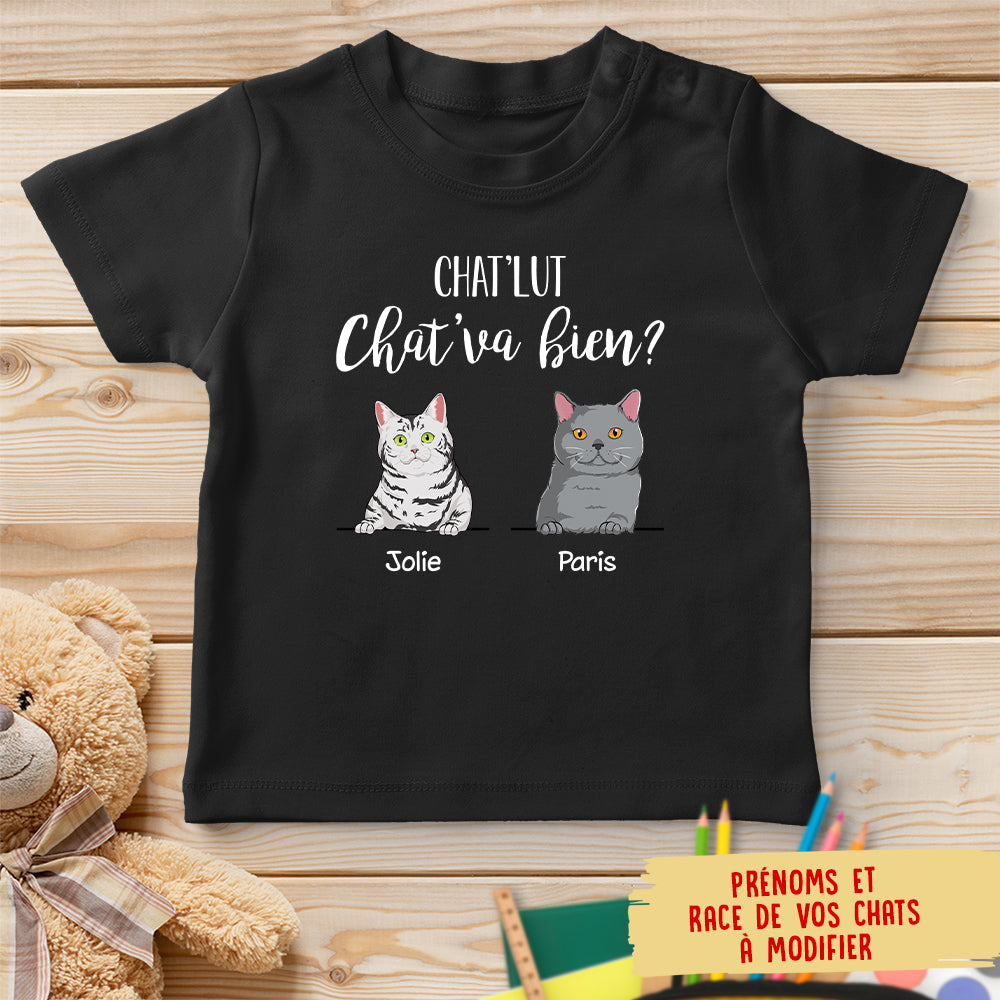 T-shirt Enfant Personnalisé - Chat‘Lut, Chat‘Va Bien?