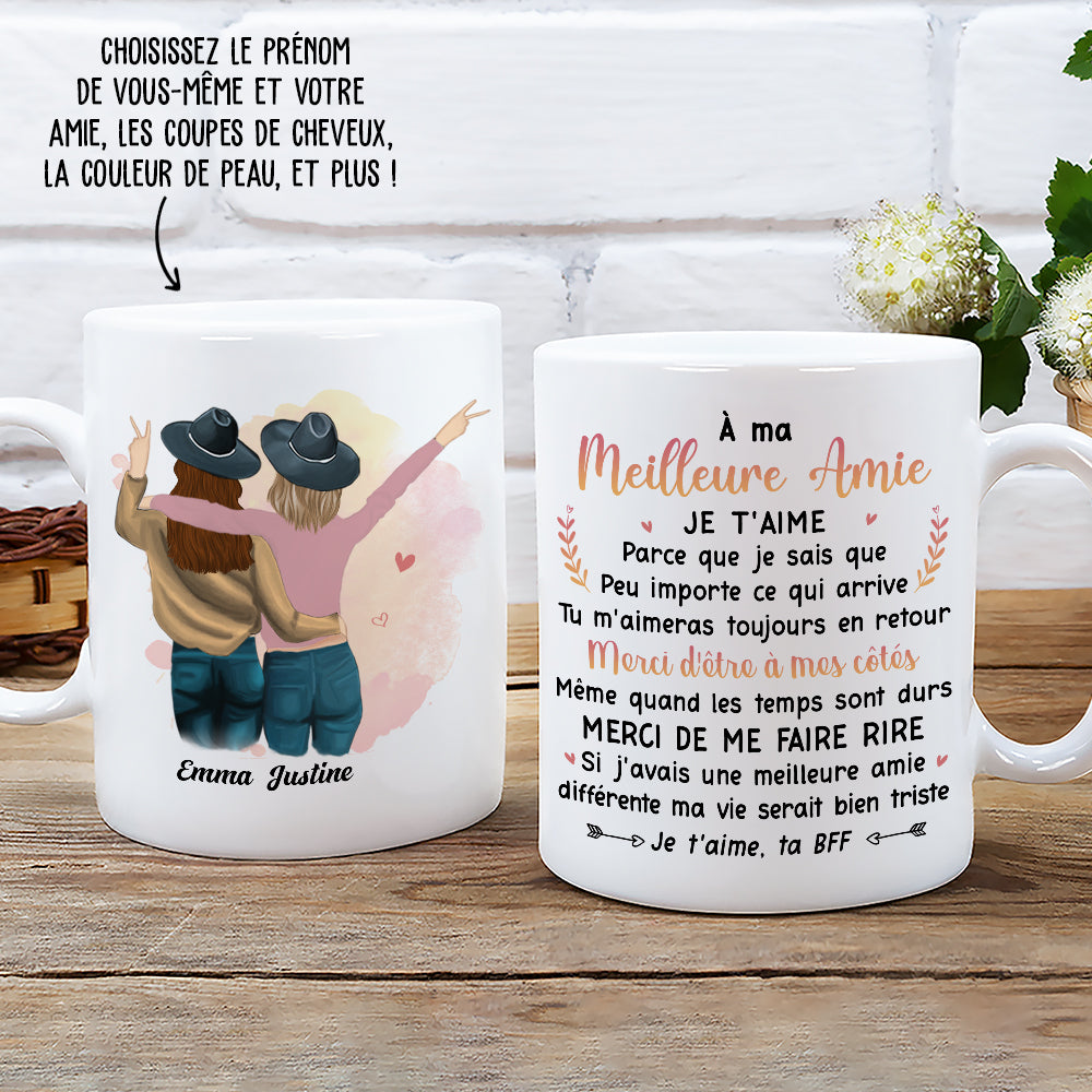 Personalized Mug - Up to 5 Girls - Besties Mug - Si Les Bons Amis Sont  Difficiles À Trouver