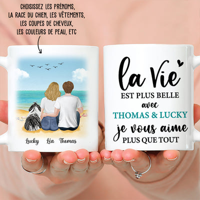 Mug Personnalisé - La Vie Est Plus Belle Avec - Couple