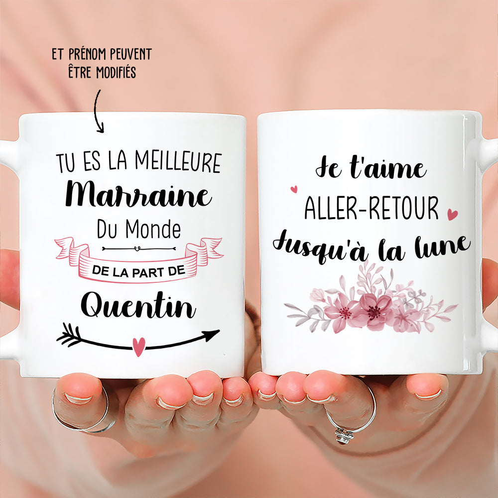 Mug Personnalisé - Ma Marraine - TESCADEAUX