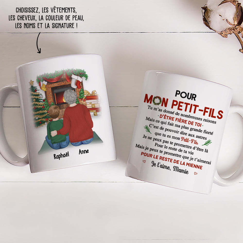Mug Personnalisé - Petit-Fils Mamie - Joyeux Noël
