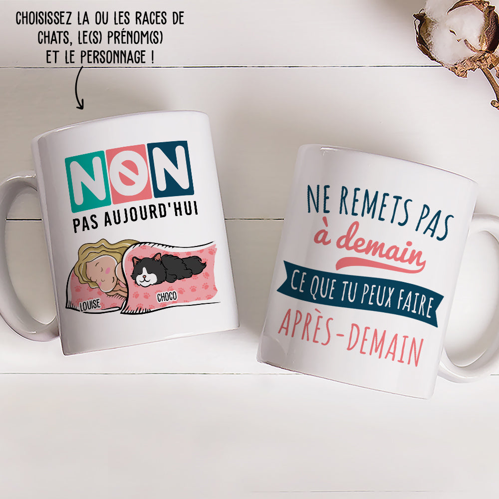 Mug Personnalisé - Comme Mon Chat Pas Du Matin, Maman chat, Cadeau chat,  Mug chat, Mug Chat Personnalisé - TESCADEAUX