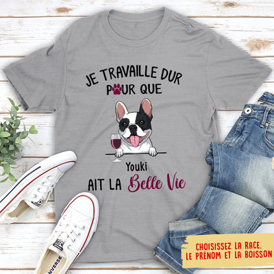 T-shirt Unisex Personnalisé - Je Travaille Dur