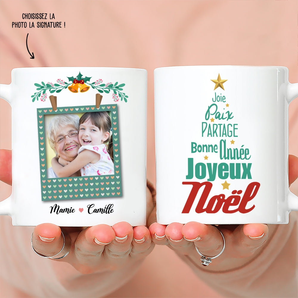 Mug Photo Personnalisé - Joyeux Noël