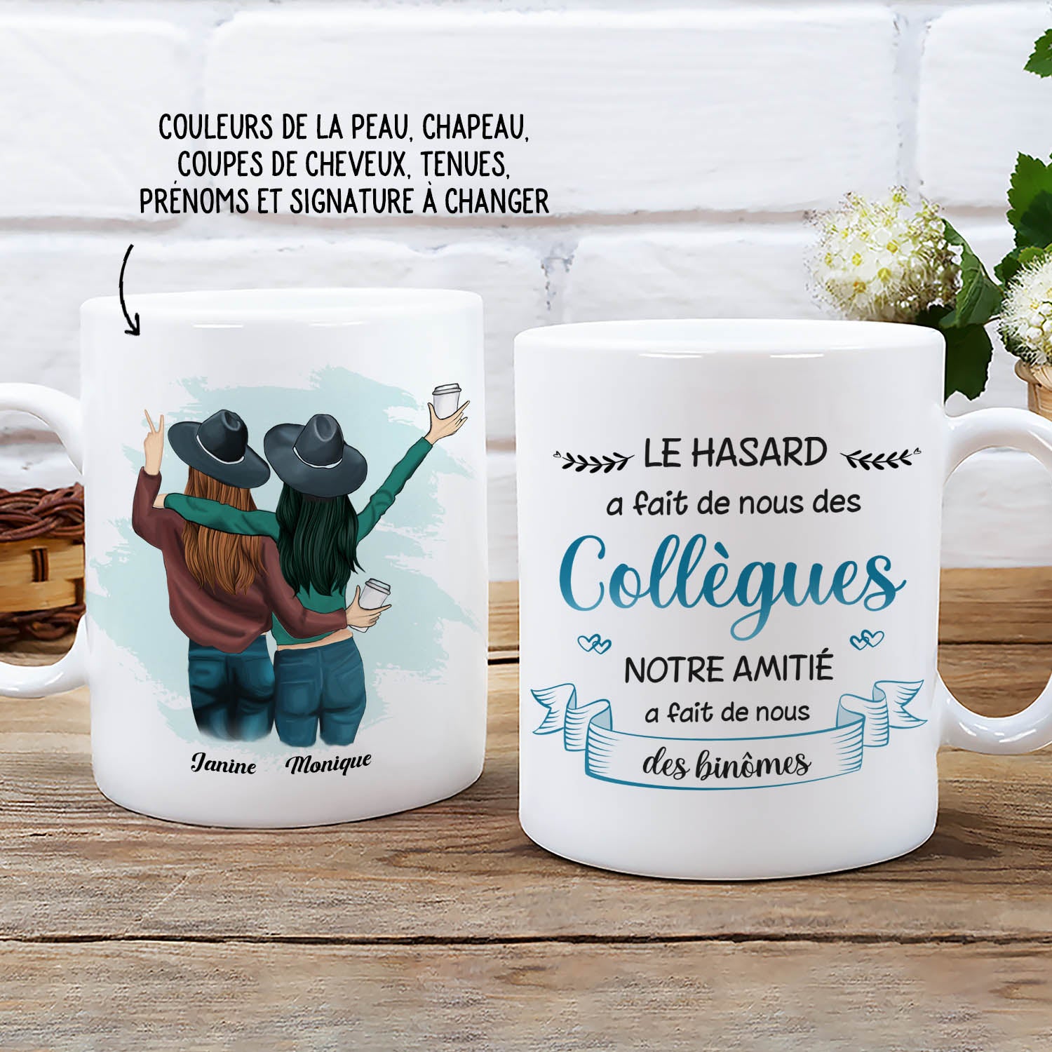 Mug Collègue je Suis Un Collègue De Compet' Bleu Imprimé En France Manahia cadeau  Collègue, Mug Merci, Cadeau Retraite Collègue 