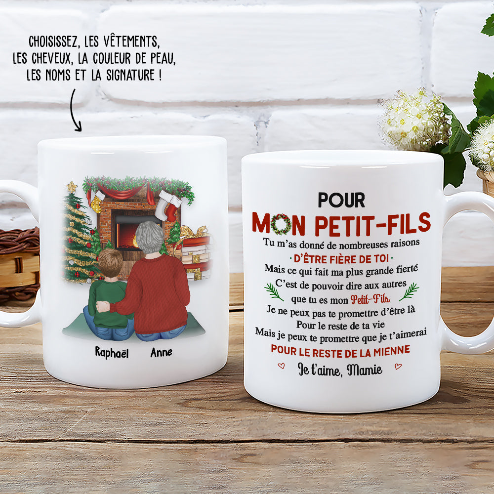 Mug Personnalisé - Petit-Fils Mamie - Joyeux Noël