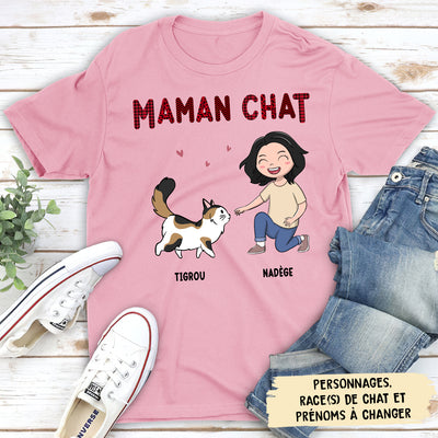 T-shirt Unisex Personnalisé - Maman Chat