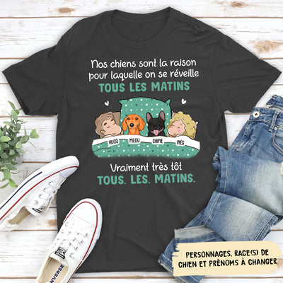 T-shirt Unisex Personnalisé - On Se Réveille Très Tôt Chaque Matin