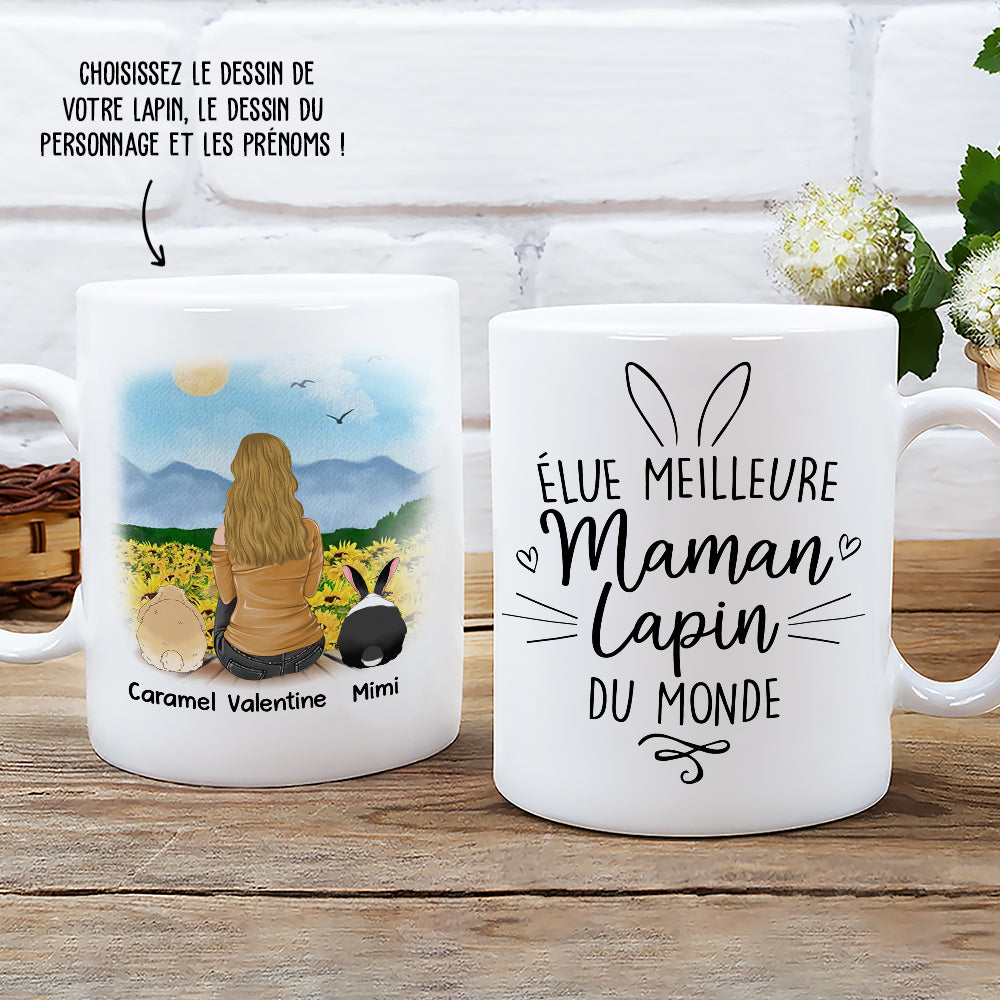 Mug Personnalisé - Élue Meilleure Maman Lapin