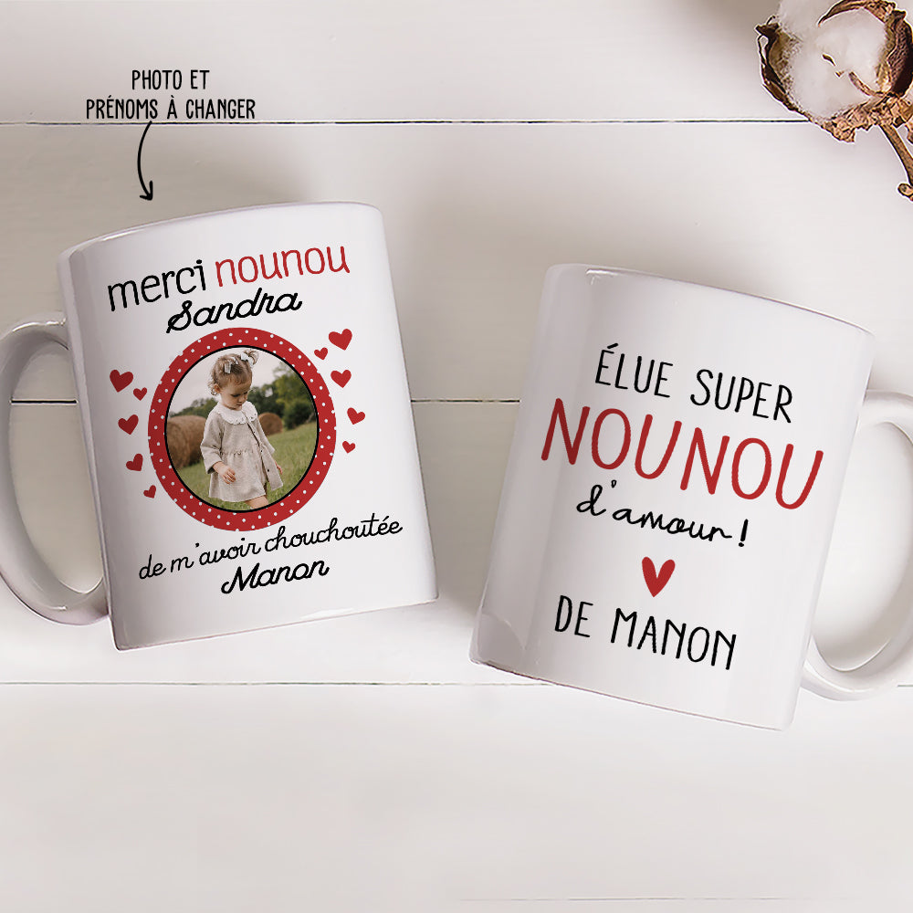 Cadeau nounou - mug personnalisé- collection capsule - pot feutres