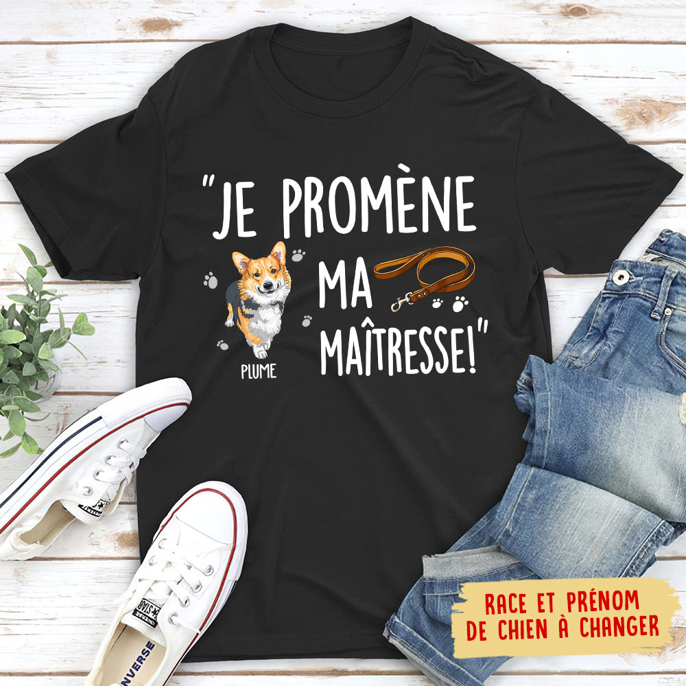T-shirt Unisex Personnalisé - Je Promène Mon Maître